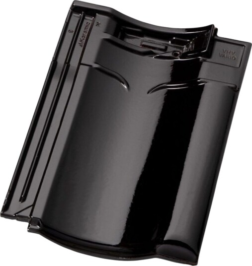 Koramic Takstein Vario Enkelkrum Glasert Tegl Svart 2.75kg