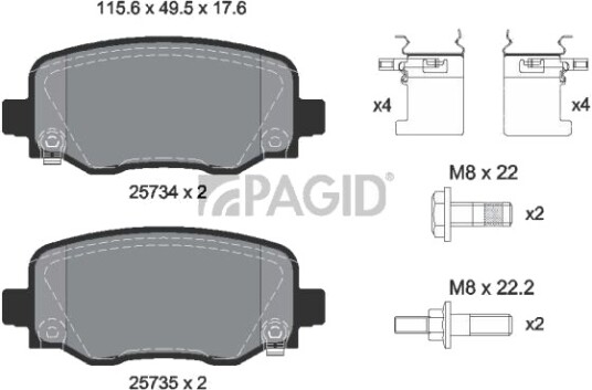PAGID T2468N Bremseklosser PAGID T2468N Bremseklosser