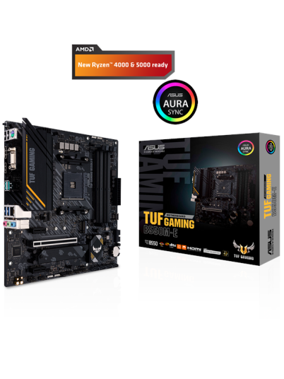 ASUS TUF GAMING B550M-E Hovedkort - AMD B550 - AMD AM4 socket - DDR4 RAM - Micro-ATX ASUS TUF GAMING B550M-E Hovedkort - AMD B550 - AMD AM4 socket - DDR4 RAM - Micro-ATX