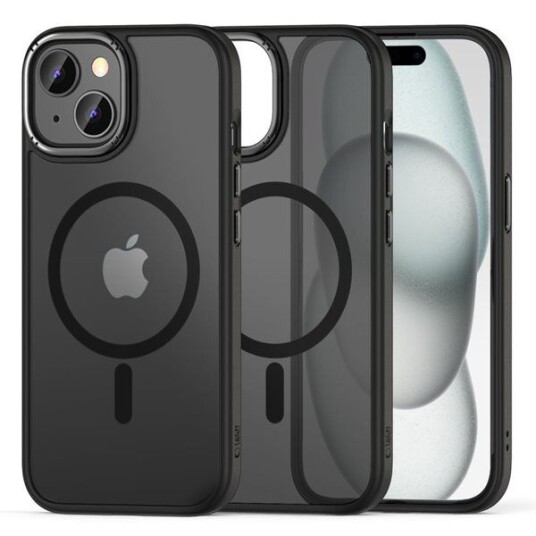 Tech-Protect Magmat 2 Mobildeksel for iPhone 15 - MagSafe Kompatibel - Matt Svart