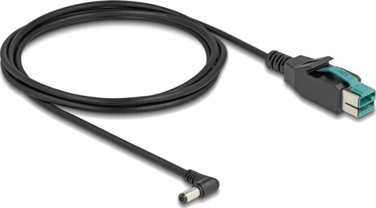 Delock Strømforsynt Usb Kabel Usb Pluspower 12 V Hann Til 5,5 X 2,1 Mm Dc Jakk Hann Vinklet 12 V 2 M Svart