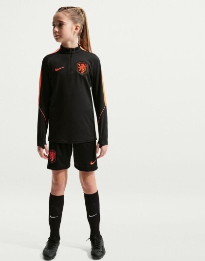 Holland Treningsskjorte Dri fit Strike Drill World Cup 2026   Svart/hyper Crimson Barn   Nike størrelse S: 128 137 cm