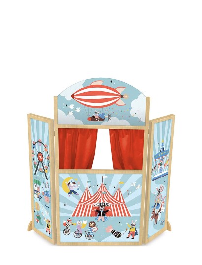 Vilac Puppet Theatre - Circus By Michelle Carlslund - Multi/patterned - ONE SIZE