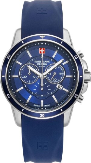 Swiss Alpine Military Herreklokke 7089.9835 Douglas Blå/Gummi Ø44 mm