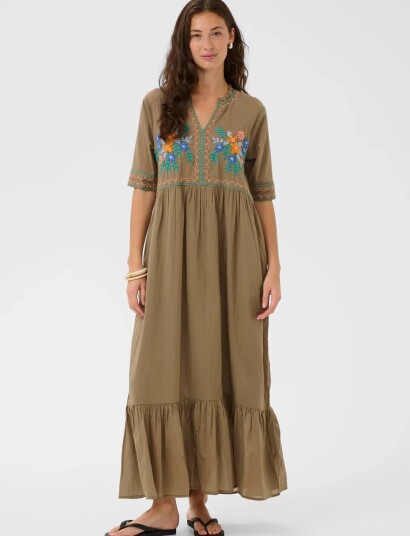 Culture Culucinda Dress Khaki green M Culture Culucinda Dress Khaki green M