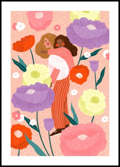 Joyful Floral Embrace Plakat / 70x100