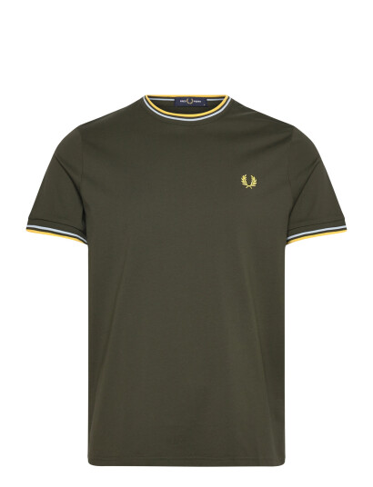 Fred Perry Twin Tipped T Shirt   Khaki green   XS