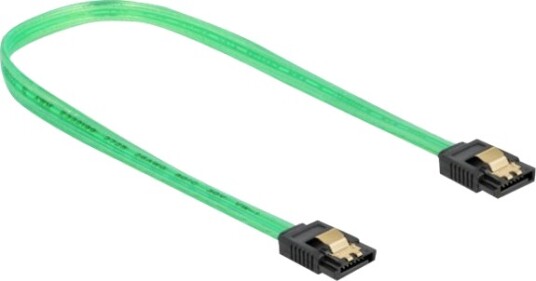 Delock Sata 6 Gb/S Cable Uv Glow Effect Sata Kabel Serial Ata 150/300/600 Sata Til Sata 50 Cm Grønn Delock Sata 6 Gb/S Cable Uv Glow Effect Sata Kabel Serial Ata 150/300/600 Sata Til Sata 50 Cm Grønn