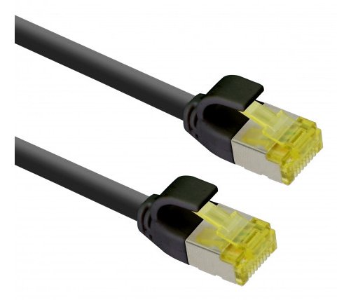 Helos Patch-Kabel Rj-45 M Zu Rj-45 M 7.5 M Sftp Pimf Cat 6A Ieee 802.3Af/Ieee 802.3At/Ieee 802.3Bt Halogenfrei Geformt Ohne Haken Schwarz
