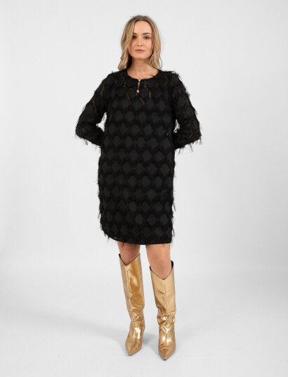 Coster Copenhagen Dress In Fluffy Lace - Black - 34