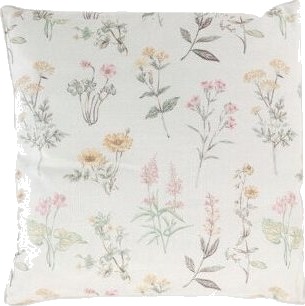 Home Styling Collection Dekorativ Pute Med Blomstermønster 45 X 45 Cm