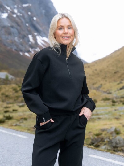 Twentyfour Mode Vivi Half Zip Genser Sort 34