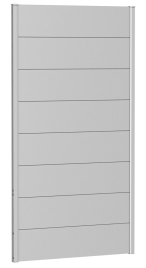 BIOHORT VEGGPANEL FOR LEVEGG UTEN AKRYLGLASS 100X180 SØLV METALLIC