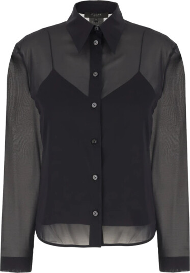 Gucci, Dame, Bluser & Skjorter, Svart, M,