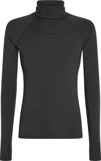 Icebreaker Men's Merino 300 Merinofine™ Polar Long Sleeve Roll Neck Black XXL