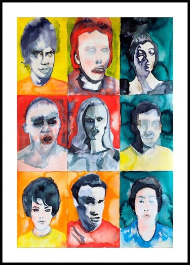 Headshot Grid No. 2 Plakat / 70x100cm
