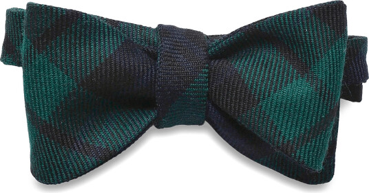 Polo Ralph Lauren Tartan Wool Bow Tie Navy ONE SIZE