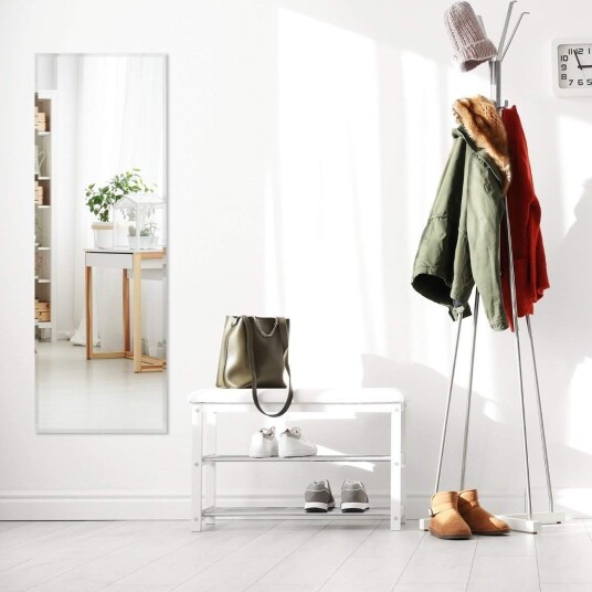 Full lengde rektangulær vegg/hellengdes speil med skråkant 110 x 38 cm