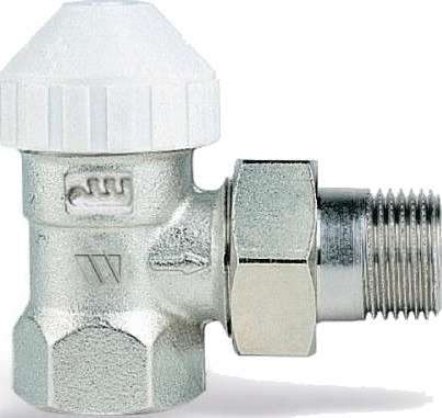 Csslr Plus Type 1 Radiatorventil ½" Vinkelløbende Med Abs Kappe. M30x1,5