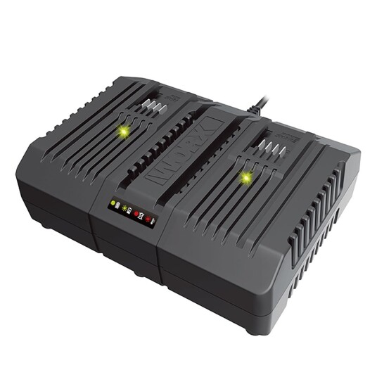 Worx Batterilader Dobbel WA3883 20V 4A Worx Batterilader Dobbel WA3883 20V 4A