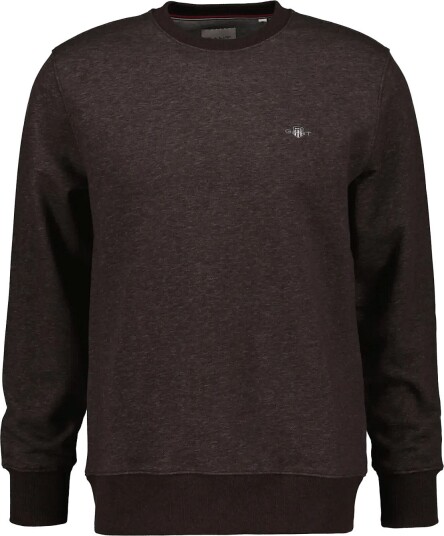 Gant Reg Shield C Neck Sweat BLACK BROWN MELANGE XL