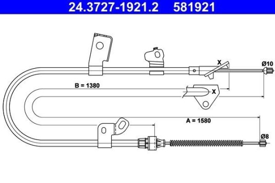 Tautrekk, håndbremse ATE 24.3727-1921.2