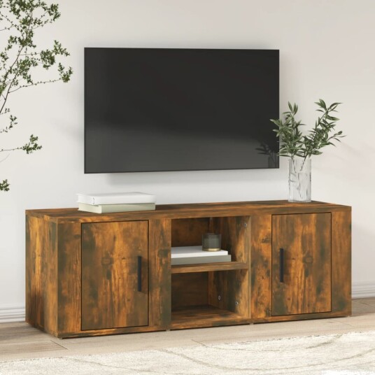 TV benk røkt eik 100x31,5x35 cm konstruert tre