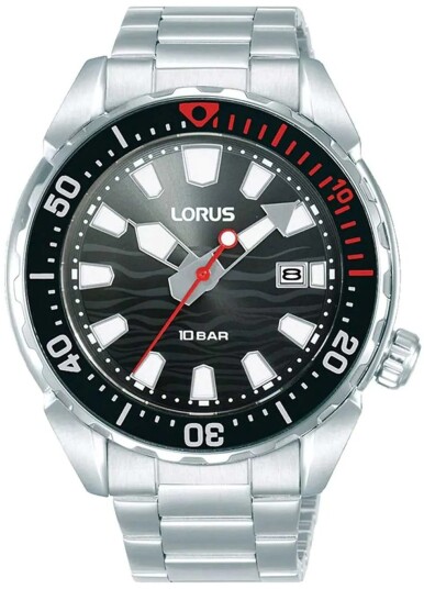 Lorus Herreklokke RH945RX9 Sports Sort/Stål Ø41 mm Lorus Herreklokke RH945RX9 Sports Sort/Stål Ø41 mm