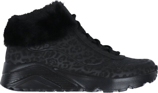 Skechers Vintersko Uno Liten Cozy Leopard Svart Skechers 38 Vinterstøvler