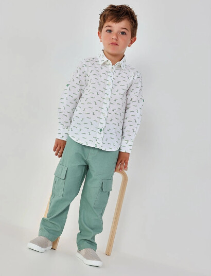 Boboli Linen Trousers For Boy Bci Green 86 Boboli Linen Trousers For Boy Bci Green 86