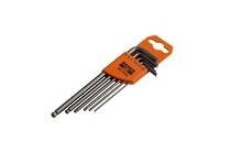 Bahco Sekskantnøkkelsett M. Kule, Metrisk. 6 Stk, L-Formet Hex-Nøkkelsett, Metrisk, 6 Stykker, 1.5,2,2.5,3,4,5 Mm, 60 G