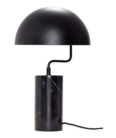 Hübsch bordlampe marmor svart