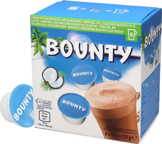 Bounty | Varm sjokolade 8 kapsler til Dolce Gusto