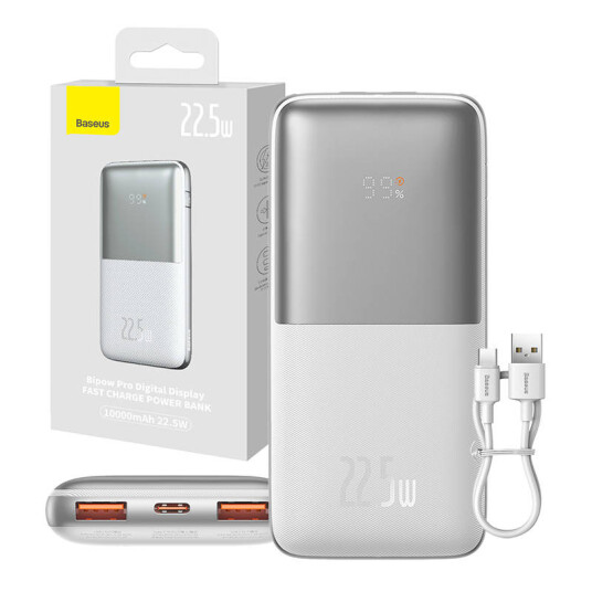 Baseus Bipow Pro 10000mAh 22.5W Hvit