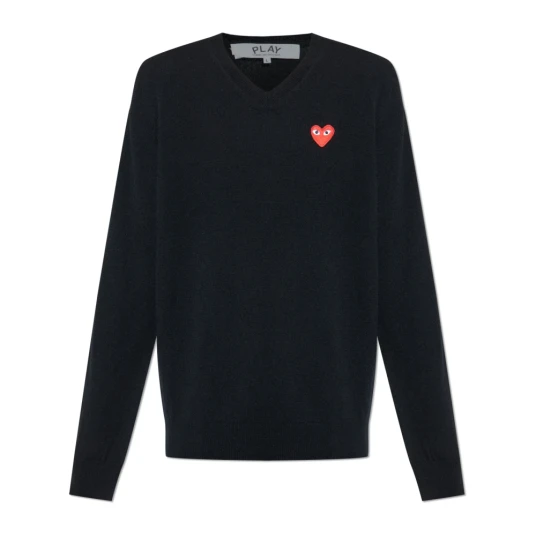 Comme des Garçons Play Herre Strikkevarer Svart XL,