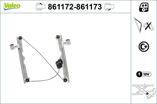 VALEO 861172 Vindusheis VALEO 861172 Vindusheis