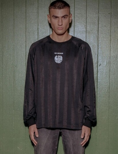 HAN Kjøbenhavn Crest Football Tee Ls Black S HAN Kjøbenhavn Crest Football Tee Ls Black S