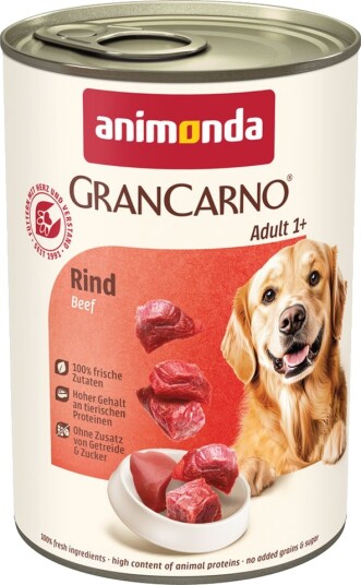 Animonda Grancarno Våtfôr Sparepakke Grancarno Original Pur Okse 12 X 400 G