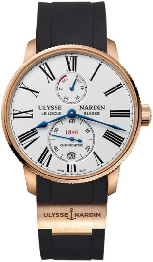 Ulysse Nardin Herreklokke 1182 310 3 40 Marine Torpilleur Hvit/Gummi