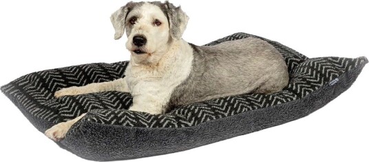 Danish Design Sherpa Fleece Arrows Hundeseng Grå