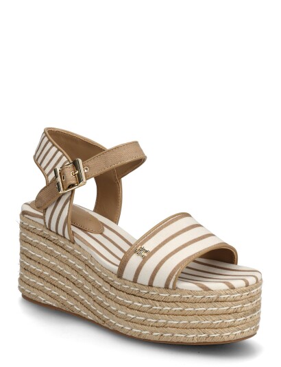 Tommy Hilfiger Platform Wedge Breton Stripes   Beige   39