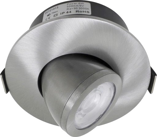 Nordtronic Low Profile Flexible downlight vipp Ø7,5 cm børstet alu 3000K