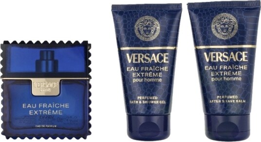 Versace Eau Fraiche Extreme Giftset 150 ml Eau De Parfum Spray 50ml/Bath & Shower Gel 50ml/Aftershave Balm 50ml Versace Eau Fraiche Extreme Giftset 150 ml Eau De Parfum Spray 50ml/Bath & Shower Gel 50ml/Aftershave Balm 50ml