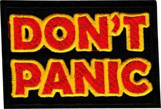 Märkbar Stoffmerke Don't Panic Z2-13