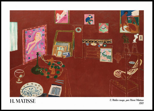 The Red Studio by Henri Matisse Plakat Plakat / 50x70cm