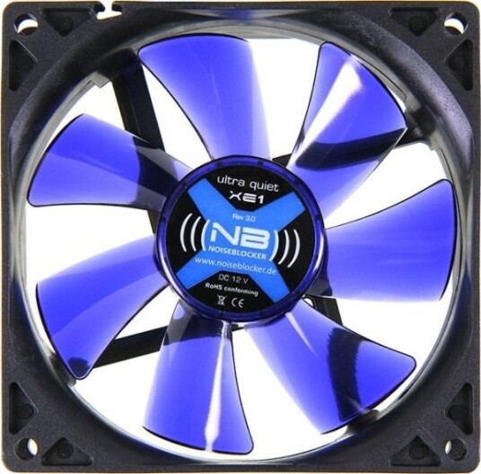 Noiseblocker Xe1 92mm Svart Silent Kabinettvifte med 17 dB