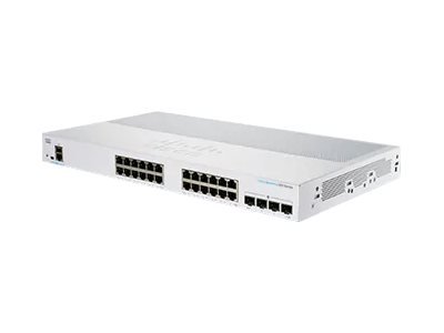 Cisco Business 250 Series Cbs250 24P 4G Switch L3 Smart 24 X 10/100/1000 Poe+ + 4 X Gigabit Sfp Rackmonterbar Poe+ 195 W Gjenfabrikert