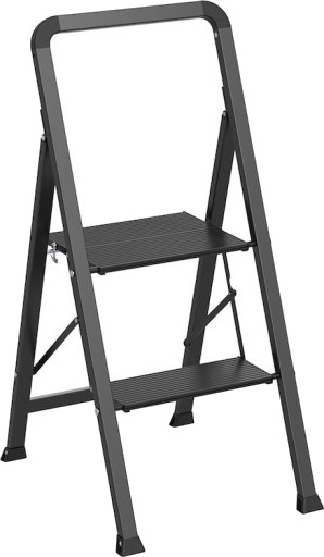 Spirella stige 2 trinn aluminium stålramme matt svart