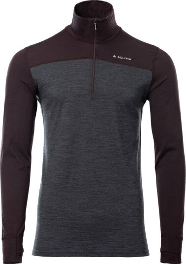 Aclima Men's LightWool 180 Polo with Zip Chocolate Plum/Marengo S, Chocolate Plum / Marengo Aclima Men's LightWool 180 Polo with Zip Chocolate Plum/Marengo S, Chocolate Plum / Marengo