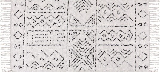 Alkent Ullteppe 80x150 cm - Svart/hvit